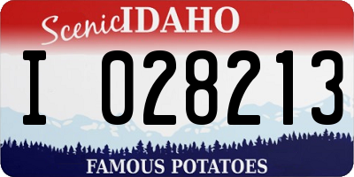 ID license plate I028213