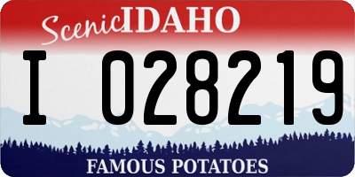 ID license plate I028219