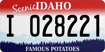 ID license plate I028221