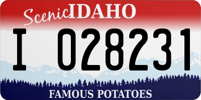 ID license plate I028231
