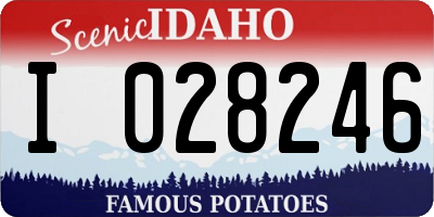 ID license plate I028246