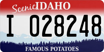 ID license plate I028248