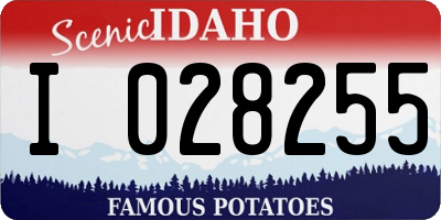 ID license plate I028255