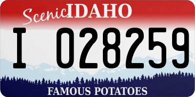ID license plate I028259