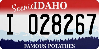 ID license plate I028267