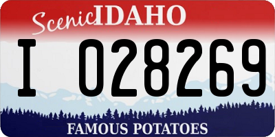 ID license plate I028269