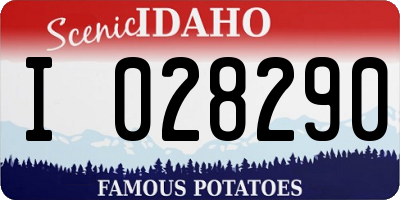 ID license plate I028290