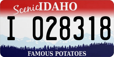 ID license plate I028318