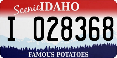 ID license plate I028368