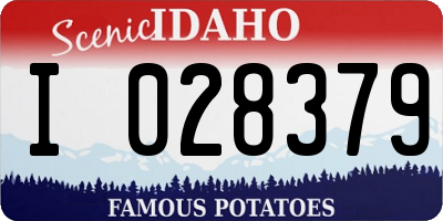 ID license plate I028379