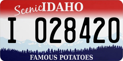 ID license plate I028420