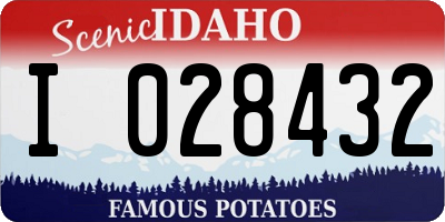 ID license plate I028432
