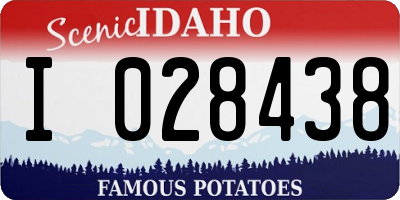 ID license plate I028438