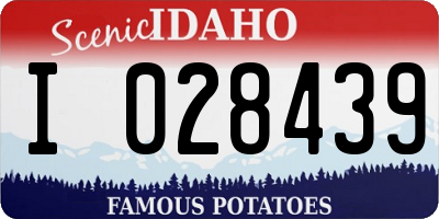 ID license plate I028439