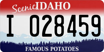 ID license plate I028459