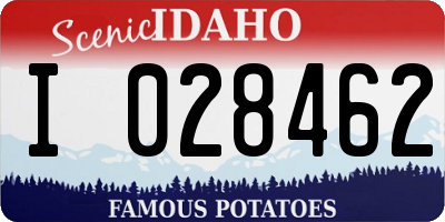 ID license plate I028462