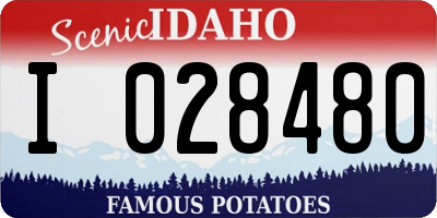 ID license plate I028480