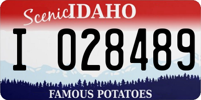 ID license plate I028489
