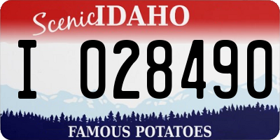 ID license plate I028490
