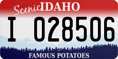 ID license plate I028506