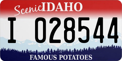 ID license plate I028544