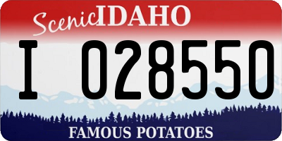 ID license plate I028550