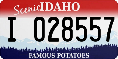 ID license plate I028557