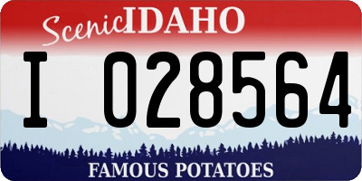 ID license plate I028564