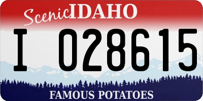 ID license plate I028615