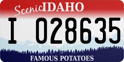 ID license plate I028635