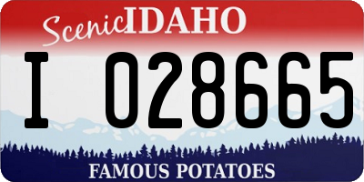 ID license plate I028665