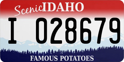 ID license plate I028679