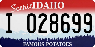 ID license plate I028699