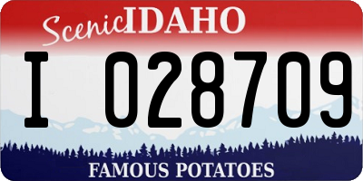 ID license plate I028709