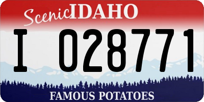 ID license plate I028771