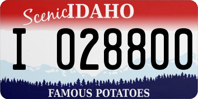 ID license plate I028800