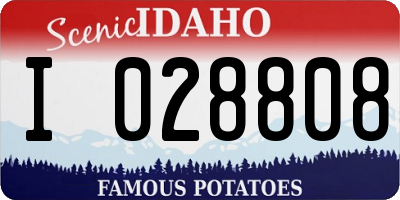 ID license plate I028808