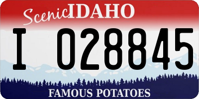ID license plate I028845