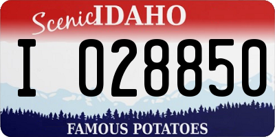 ID license plate I028850