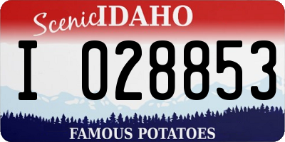 ID license plate I028853