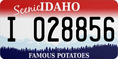 ID license plate I028856