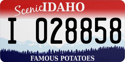 ID license plate I028858