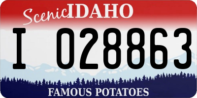 ID license plate I028863