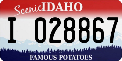 ID license plate I028867