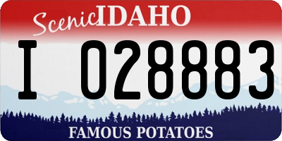 ID license plate I028883