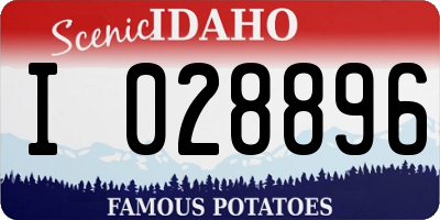 ID license plate I028896