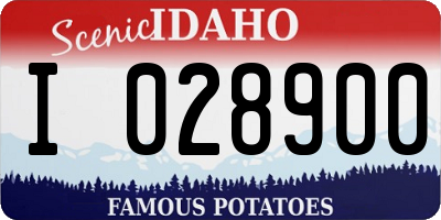 ID license plate I028900