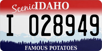 ID license plate I028949