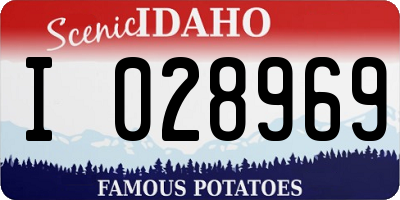 ID license plate I028969