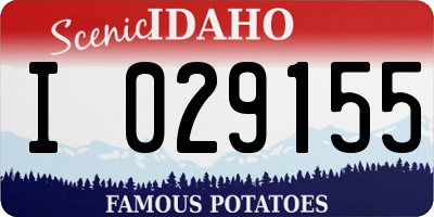 ID license plate I029155